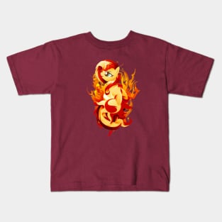 Flaming Sunset Shimmer Kids T-Shirt